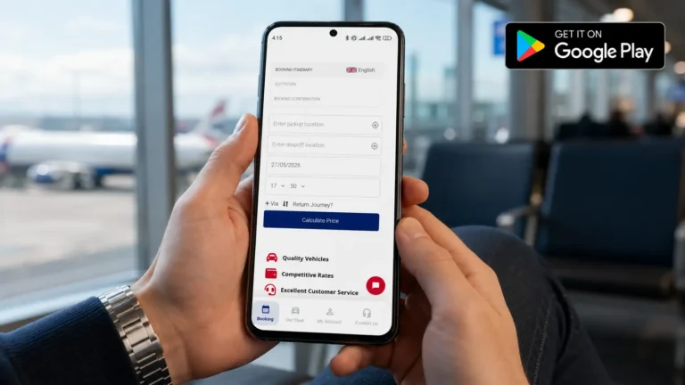 Heathrow airport pick up app london airport taxi app uk